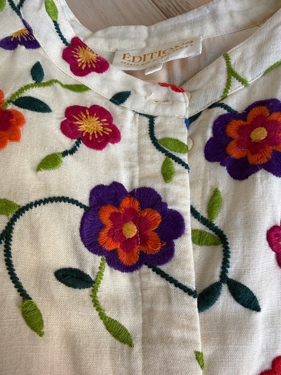 Sezane Editions Alizia Floral Long Sleeve Dress Size 46 = US XXXL or 14 - Picture 13 of 13